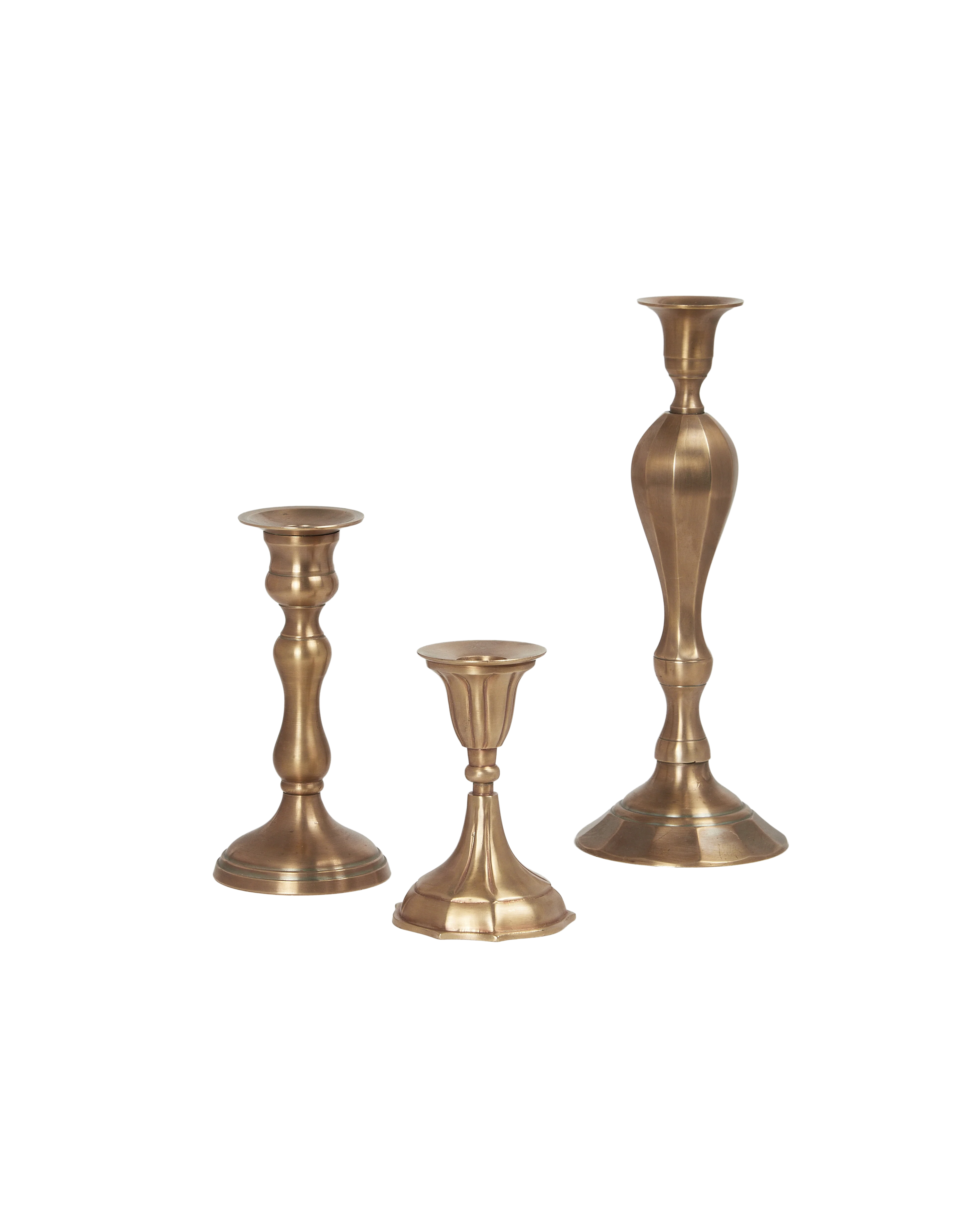 Ambiance Brass Taper Candlestick - Trois - Image 5
