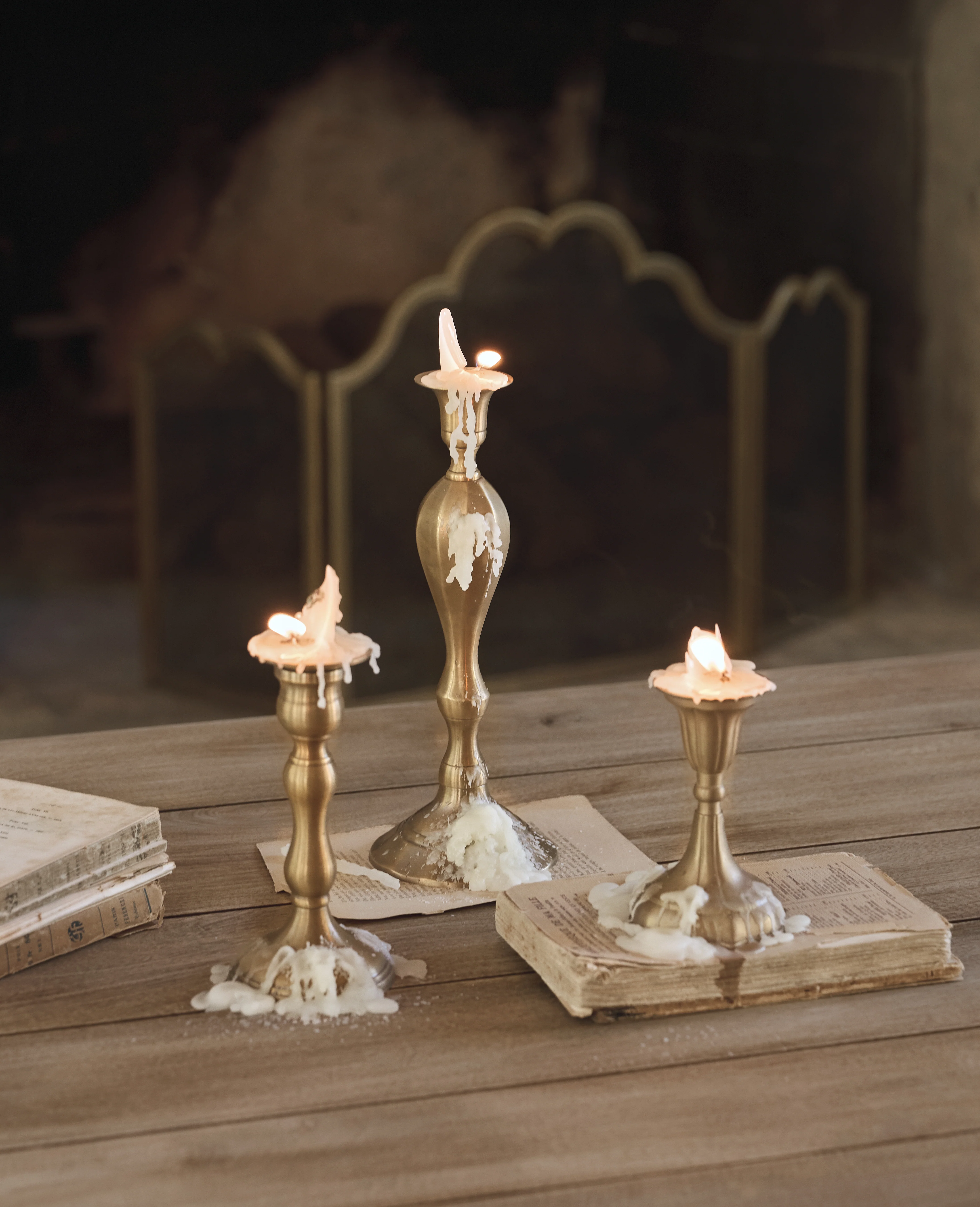 Ambiance Brass Taper Candlestick - Un - Image 6